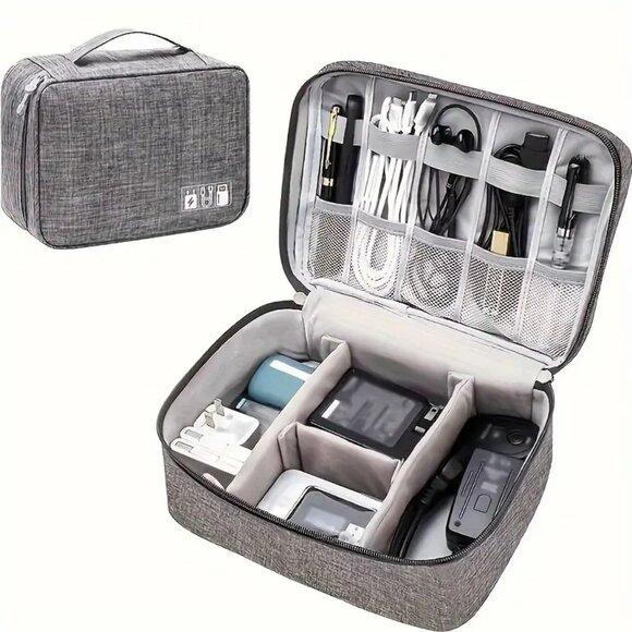 NWT Large Data Cable Storage Bag Navy - Picture 2 of 2